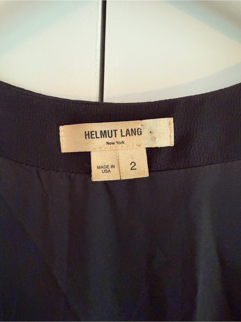 Helmut Lang Short Sleeve Mini Dress Black Silky Flowy Women's Size 2